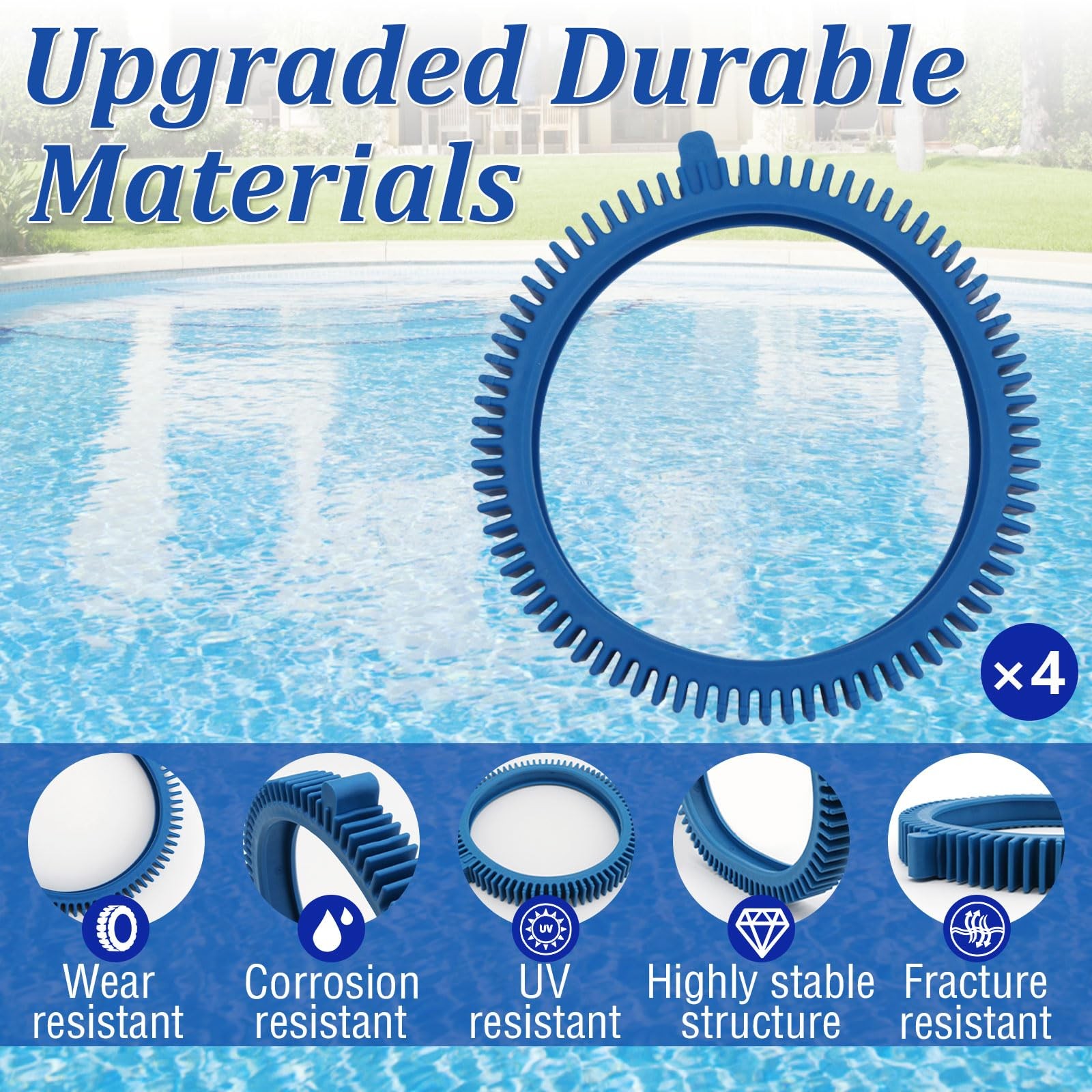 896584000-143 Replacement Tires with Super Hump Compatible with Poolvergnuege…