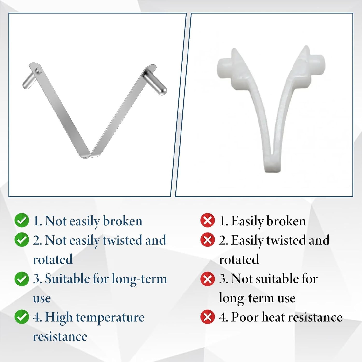 3 Pcs Pool Pole Clips,Stainless Steel Pool Brush Clip Pools Brush V-Shaped Cl…