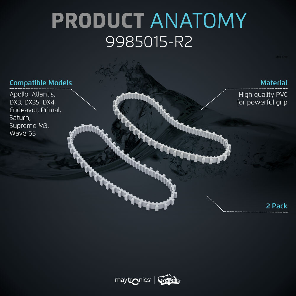 Authentic Dolphin Replacement Part – Durable Multi-Surface Grey Tracks