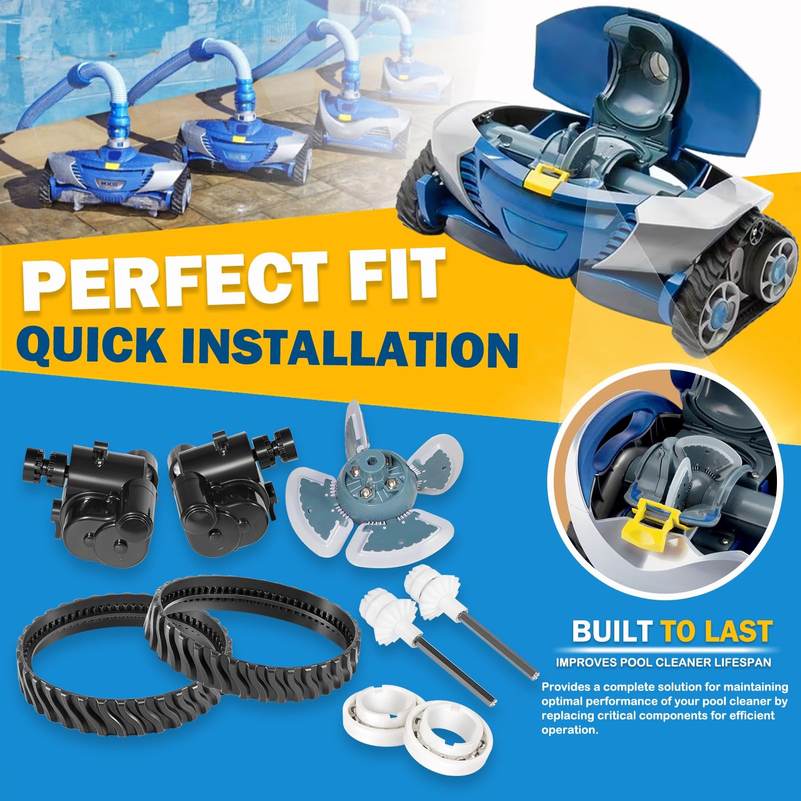 Replacement Tune-Up Kit Fit forZodiac MX6 MX8 MX6EL MX8EL Black White Blue