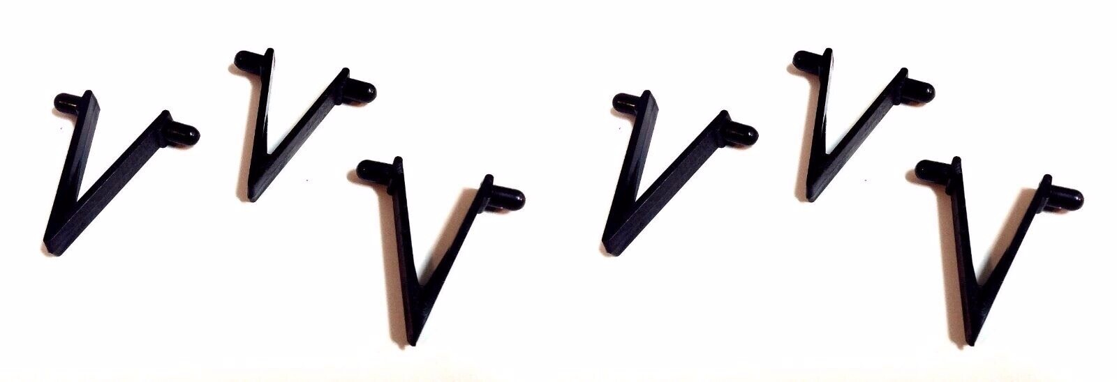 Heavy Duty Replacement V-Clips Black for Pool Brush Net Vacuum Pole Handle Qty 6
