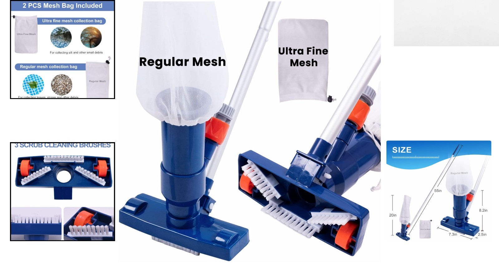 Upgraded Water-Powered Pool Vacuum Cleaner with 56&Prime; Pole – Eco-Friendly Solution