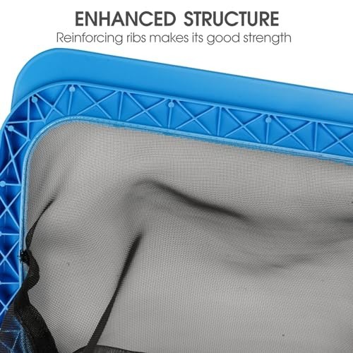 Pool Skimmer Net with Self-Repair Fine Nylon Mesh Bag, Pool Leaf Rake for above
