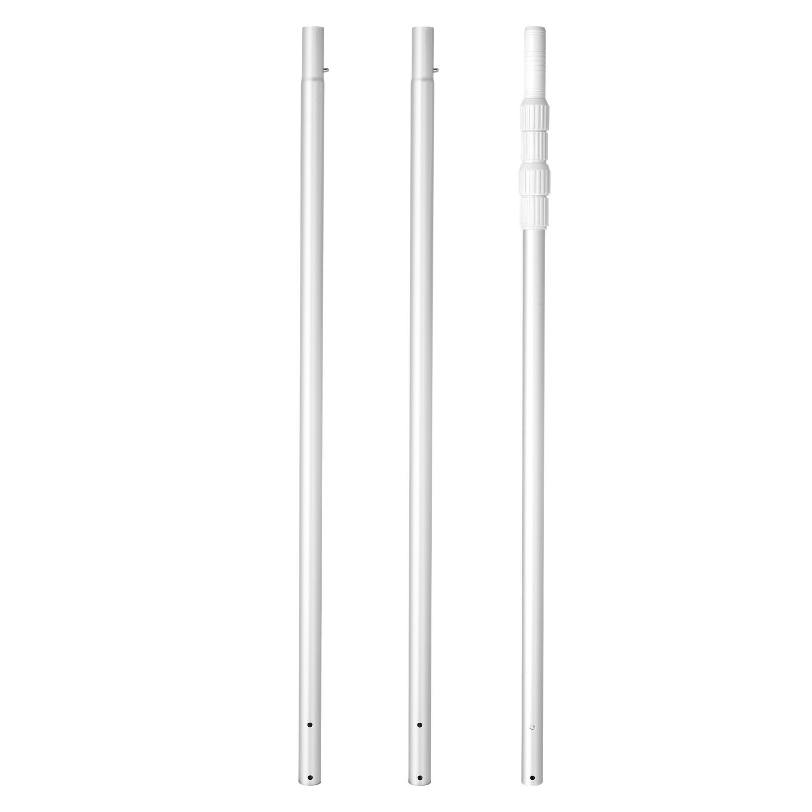 VEVOR Swimming Pool Pole 3.4 to 15 ft Telescopic Aluminum Alloy Twist Locking