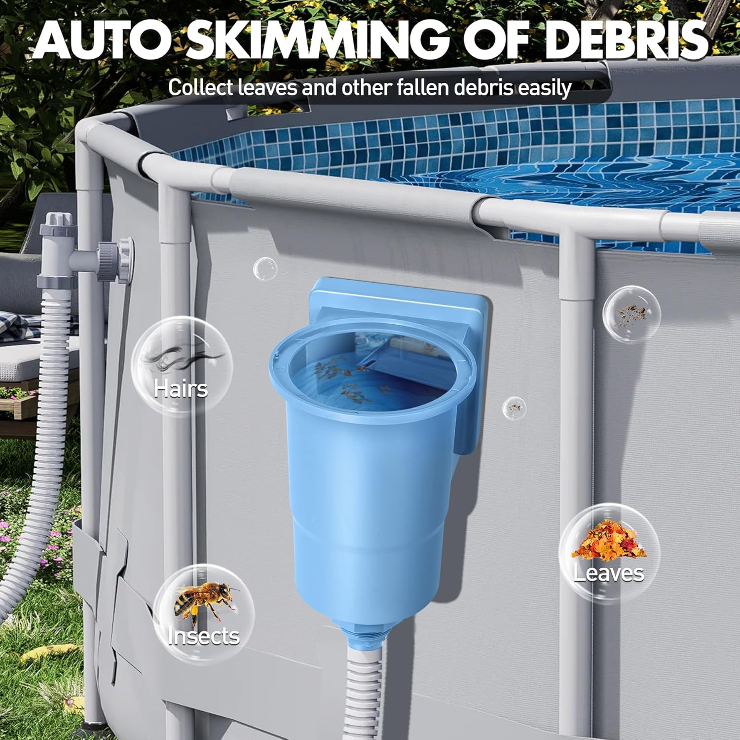 through Wall Skimmer for above Ground Pool, Heavy Duty Wall Mount Pool Skimmer K