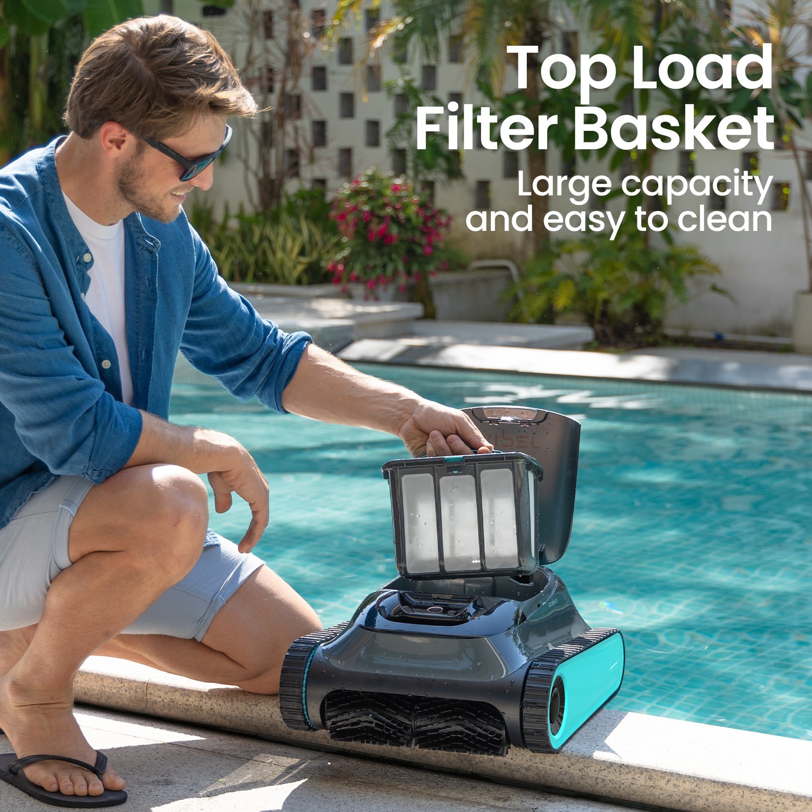Renewed Aiper Cordless Pool Vacuum Robotic Pool Cleaner Wall Climbing, Scuba S1