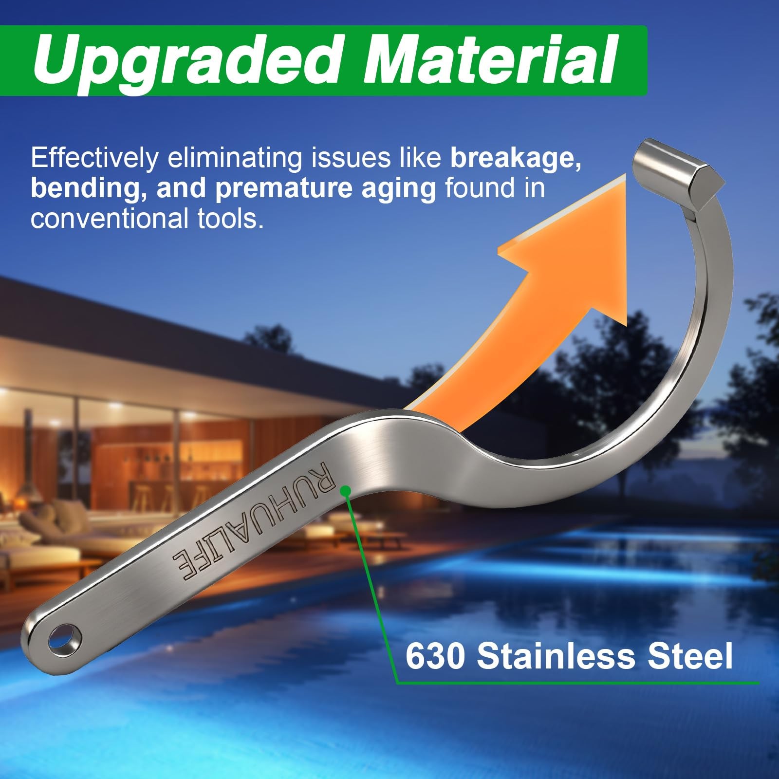 Upgraded Stainless Steel Salt Water Chlorinator Pool Tool Wrench, Pool Salt C…