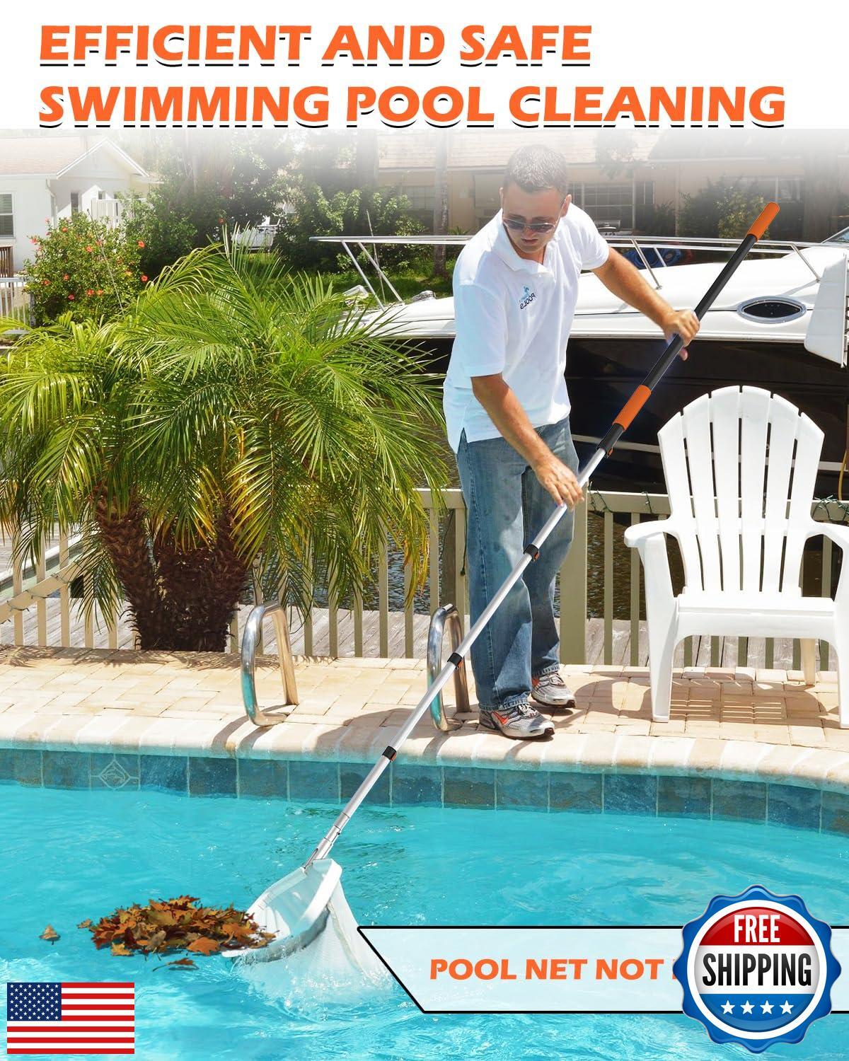 AgiiMan 3-12 FT Telescopic Pool Pole, Swimming Pool Pole with 4 Baffle Locks
