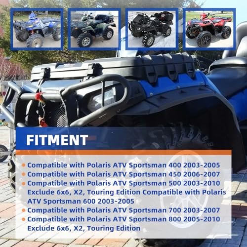 Rear Left & Right A-Arm Bushing Shafts Blots Kit Compatible with Polaris
