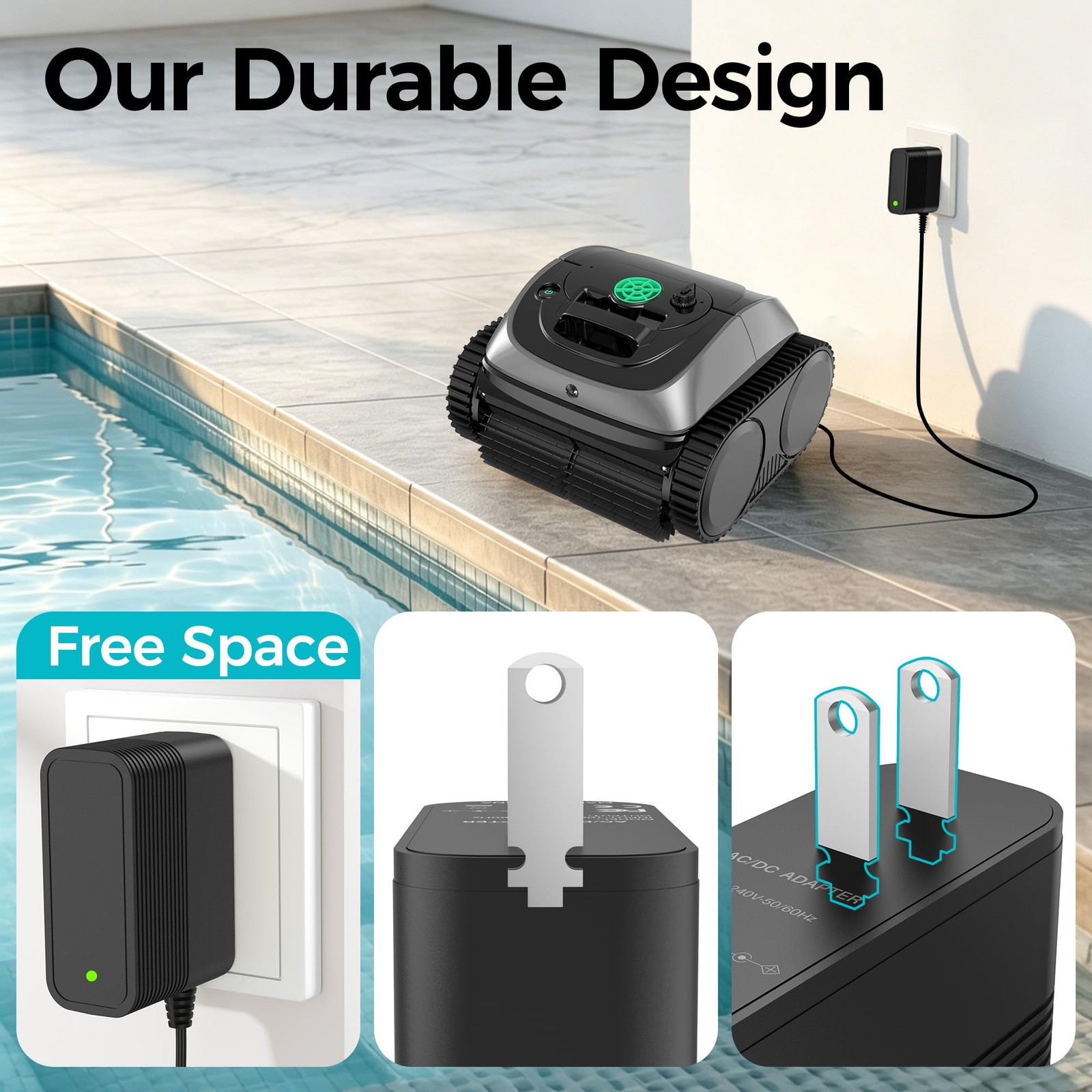 Charger for Wybot C1 OS7010C Cordless Robotic Pool Cleaner Replacement Parts …