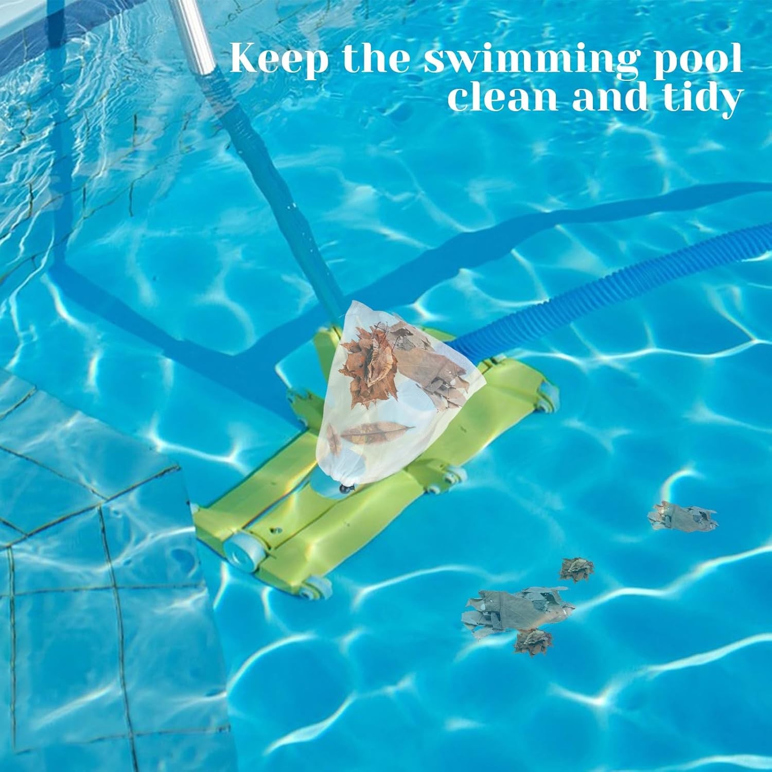 4 Pack 24X18 Inch Pool Leaf Vacuum Net Bag Replacement for Swimming Pool