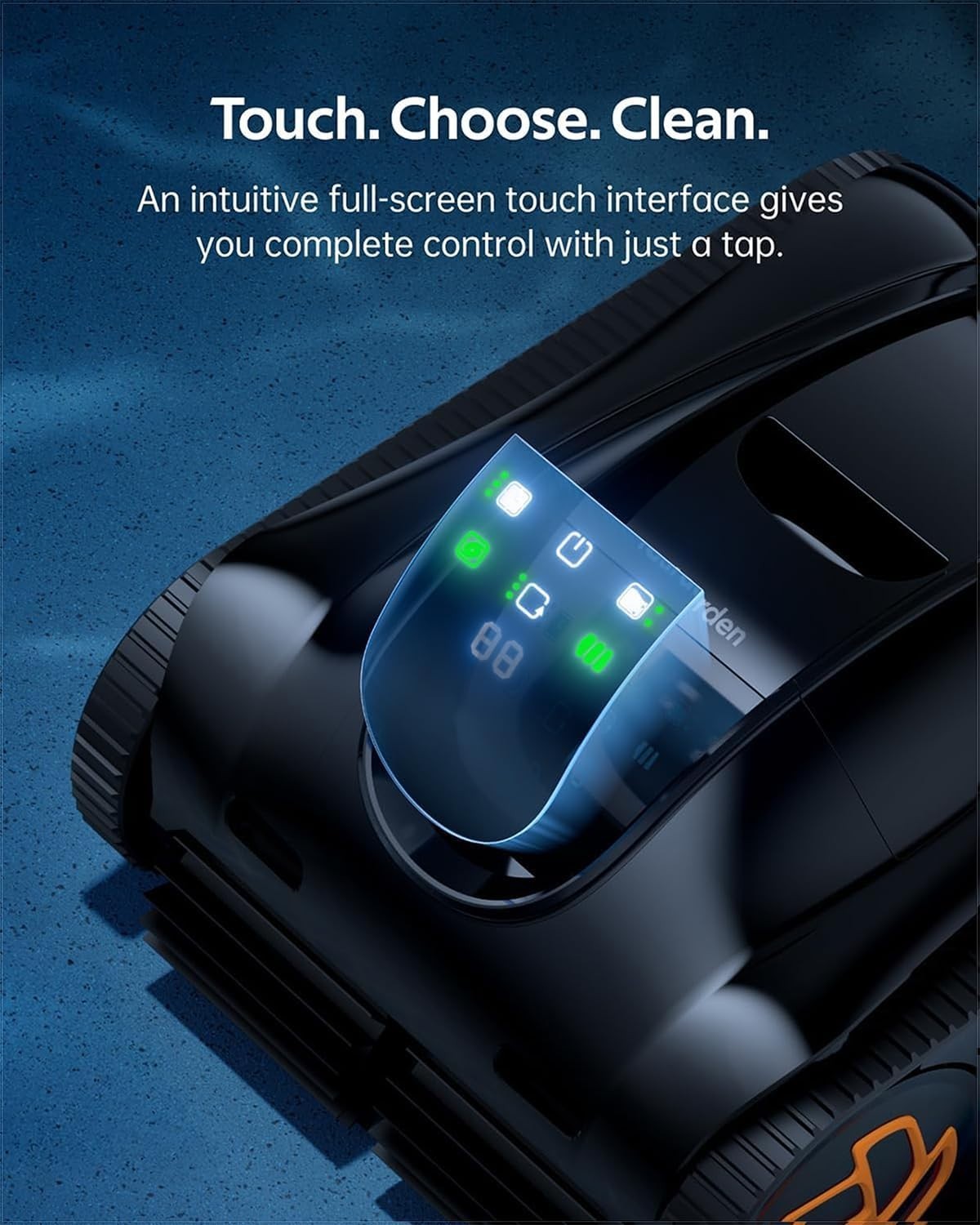 4-in-1 Cordless Robotic Pool Cleaner AI Control Self-Park Black