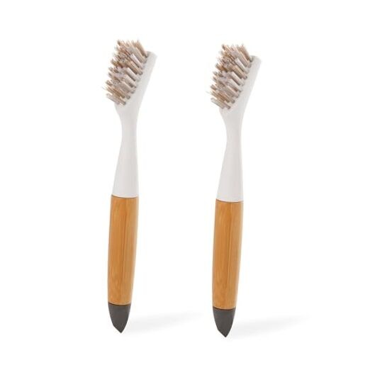 Micro Manager, Deep Cleaning Brush for Crevices, Shower, & Grout, Tough 2 Pack
