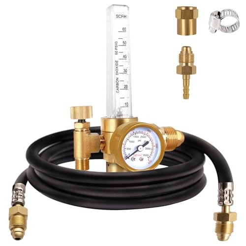 BO WELD Argon CO2 Regulator Flow Meter Gas Regulator Gas Regulator with Hose