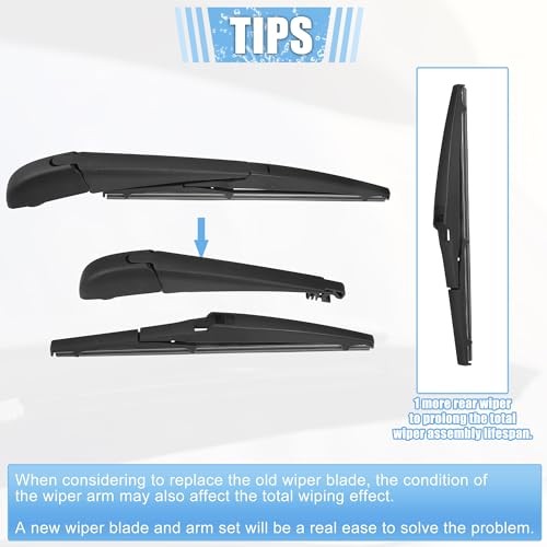 Windshield Wiper Blade Arm Set – Back – Replacement Fit for Windshield