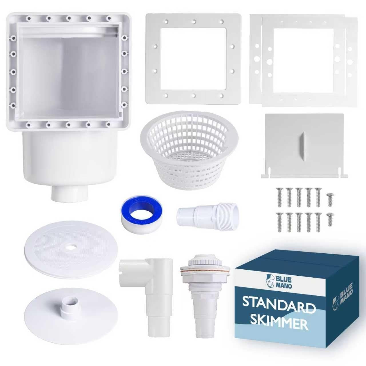 Above Ground Pool Skimmer Complete Kit – Fits 6&Prime; Openings, Replacement for SP109