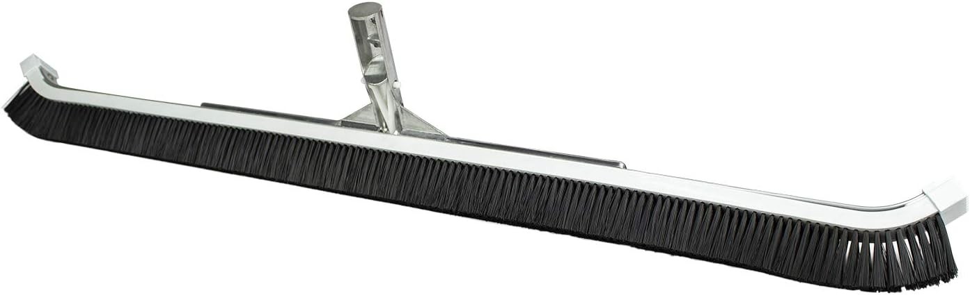 36-Inch Extra-Wide Commercial Swimming Pool Wall Brush, Heavy-Duty Aluminum Back