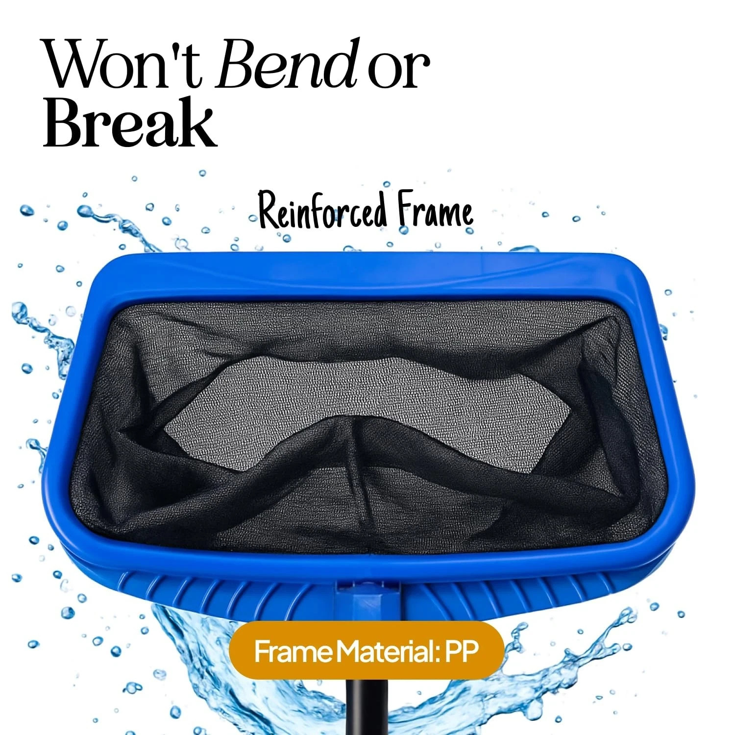 Heavy Duty Deep Pool Skimmer Net Fine Mesh Leaf Rake Cleaner Strong Frame 80 Cha