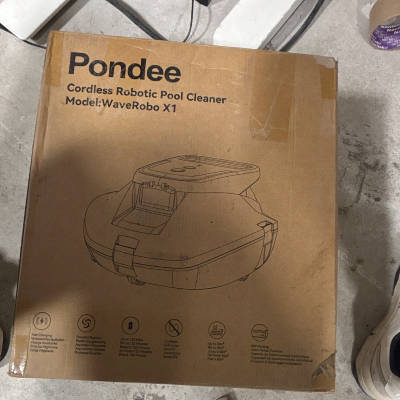 Pondee WaveRobo X1 Cordless Robotic Pool Cleaner, Powerful Suction, IPX8
