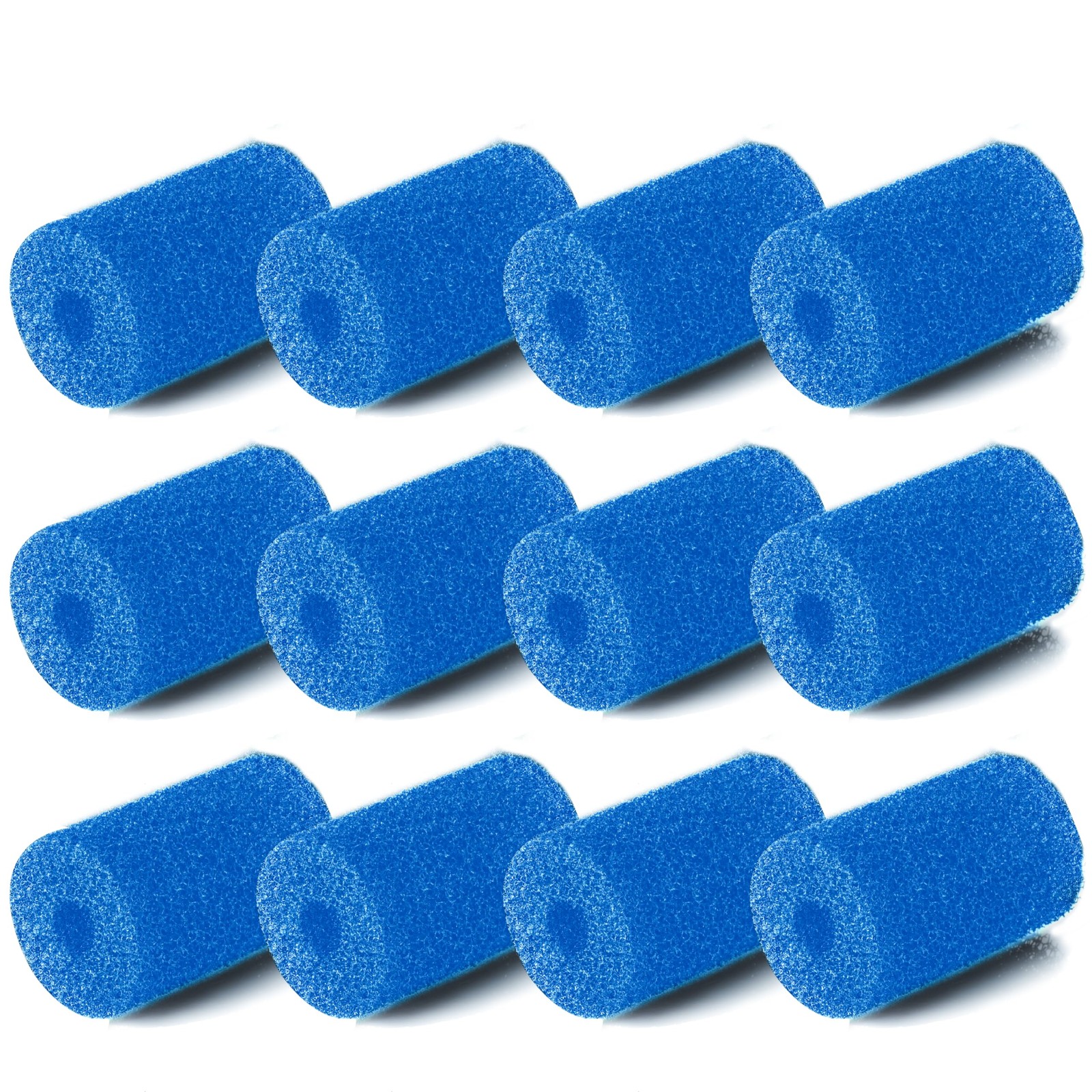 Pool Cleaner Sweep Hose Tail Scrubbers 12 Pack Blue Foam Replacement Fits 180 28
