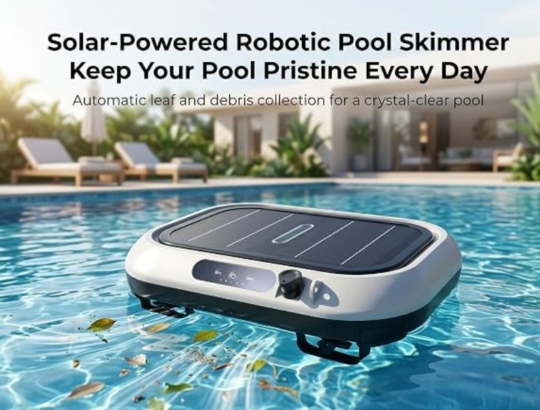 Robotic Pool Skimmer 🌊 Automatic Pool Skimmer 🌞 Solar Automatic Pool Cleaner🌴