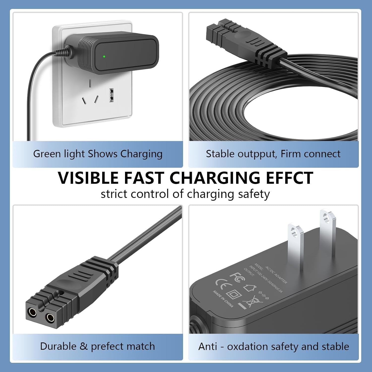 21.5V Charger for Enhulk 20V Handheld Pool Vacuum Cleaner Fast Charging Cord