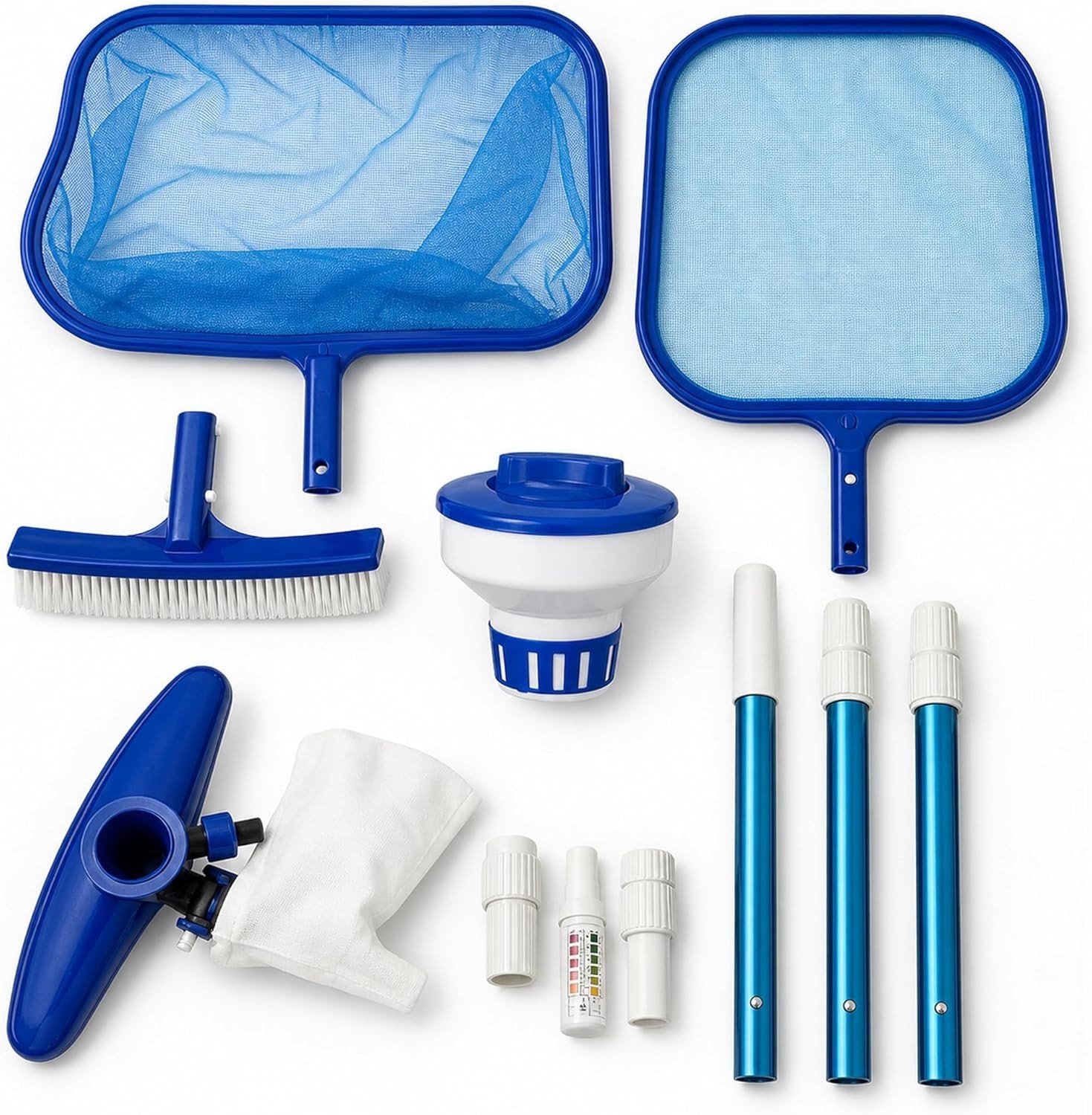 Effortless Above Ground Swimming Pool Cleaning Kit – Includes Telescoping Pole