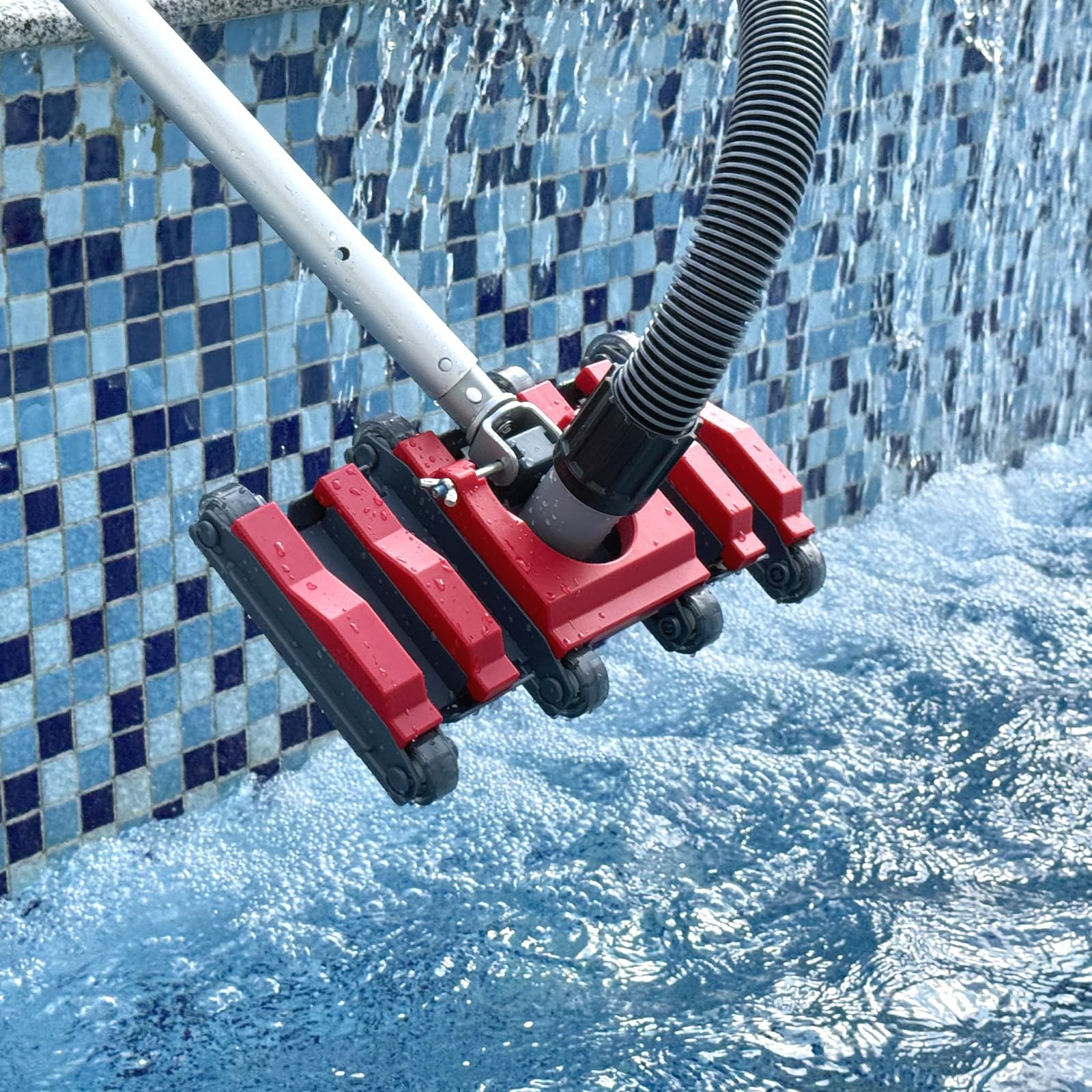 Commercial Grade Pool Vacuum Head with Upgraded Flow Baffle, Black