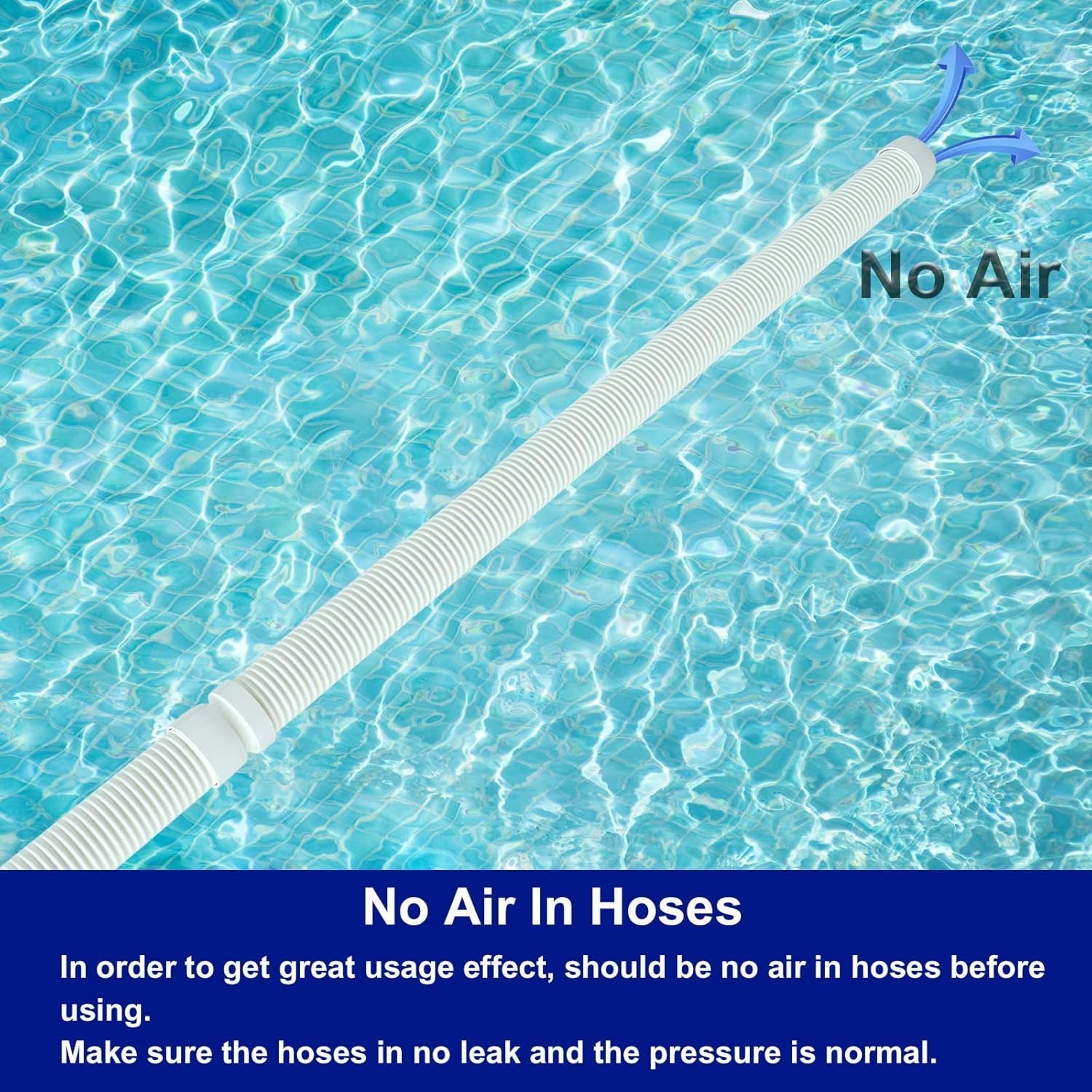 Durable Polyethylene 8-Pack Pool Vacuum Hose – 1.5” Length and Flexibility