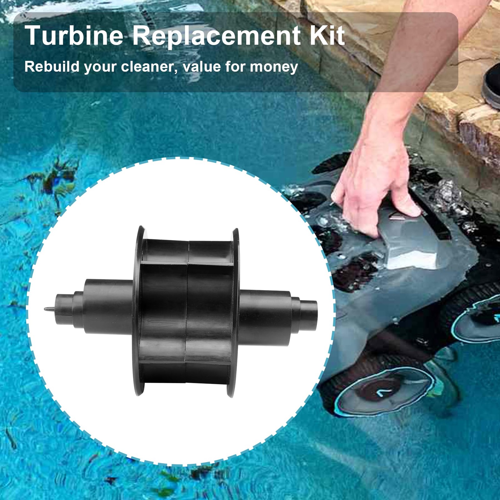 AXV602P Pool Vac Turbine Kit, Compatible with Hayward Black