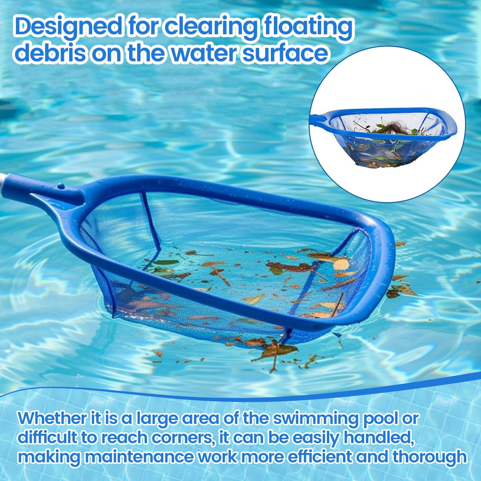 3 Pcs Hot Tub Accessories Kit with 26 » Spa Skimmer Net, Curved Brush, Handy …