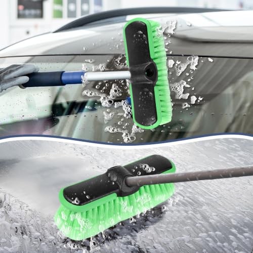 Car Wash Brush Head 10&Prime;, Soft Bristle Car Cleaning Brush Srub Brush 4 Pack