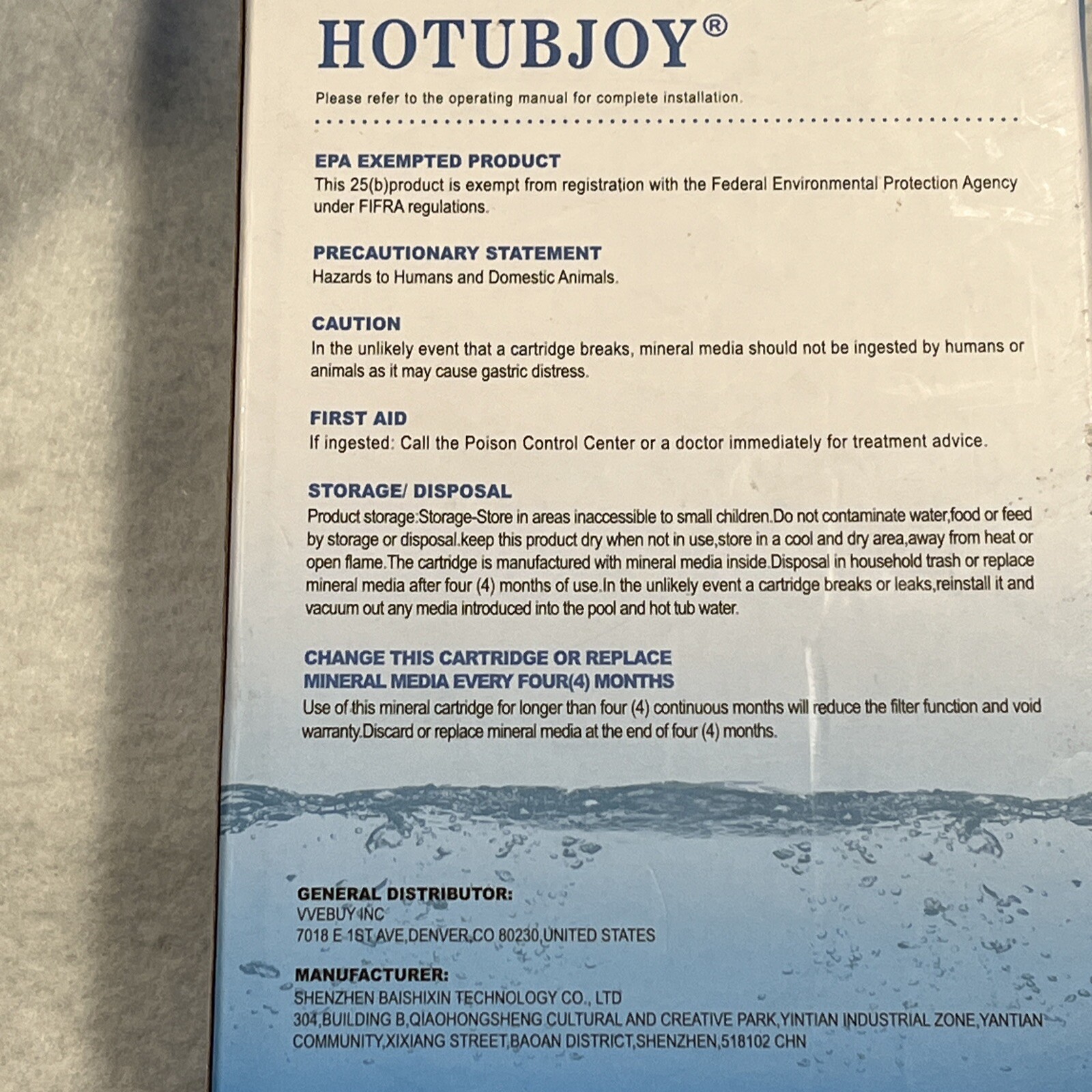 VVEBUY HOTUBJOY Mineral Cartridge For Spa Floating System & Inline System 2 Pack
