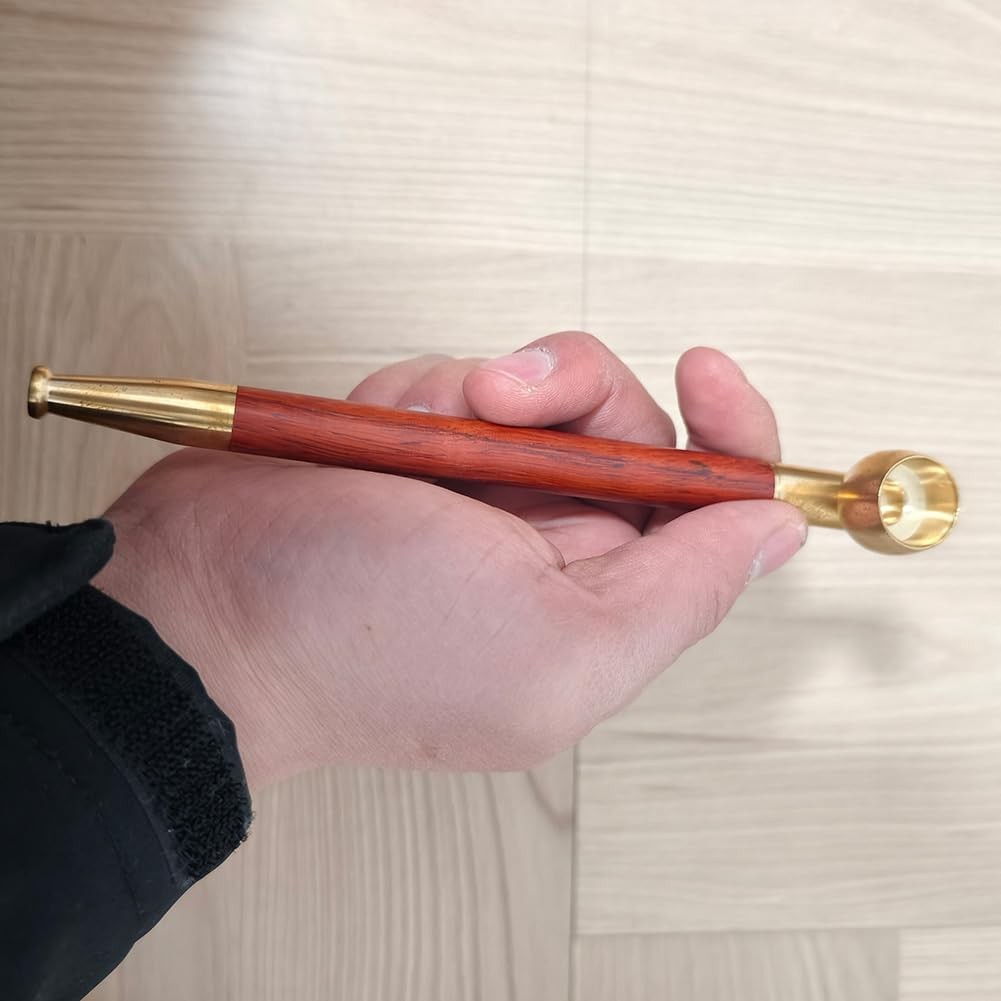 Wood Tobacco Pipe With Stem Bowl, Tom&rsquo;s Wheezes 1 Count (Pack of 1), Red