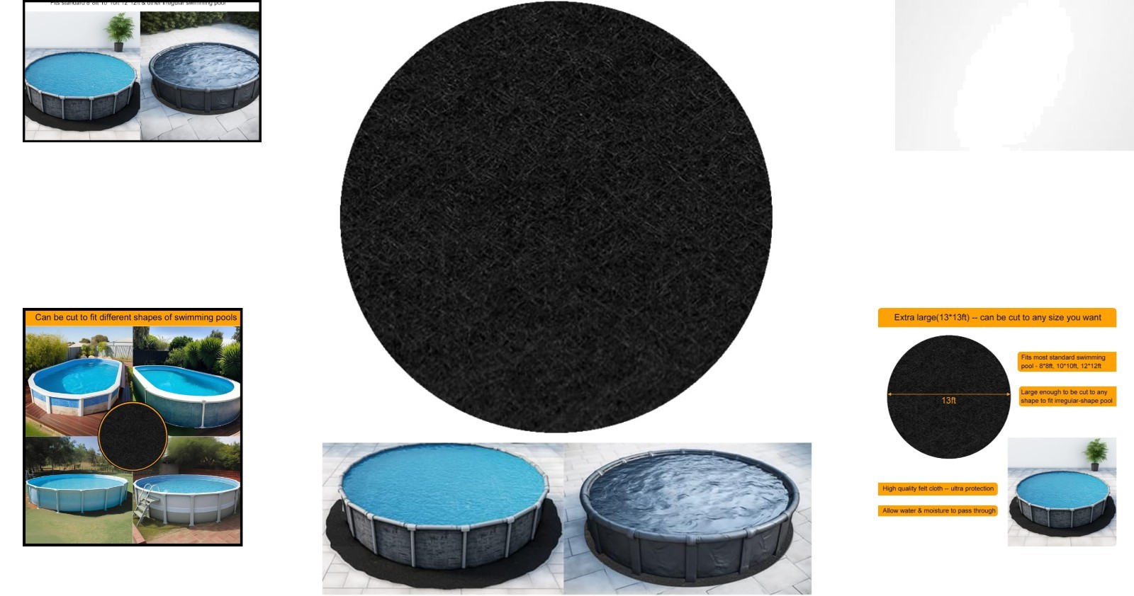 Customize Your 13x13ft Pool Pads – Protect Your Pool with Quality Felt Material