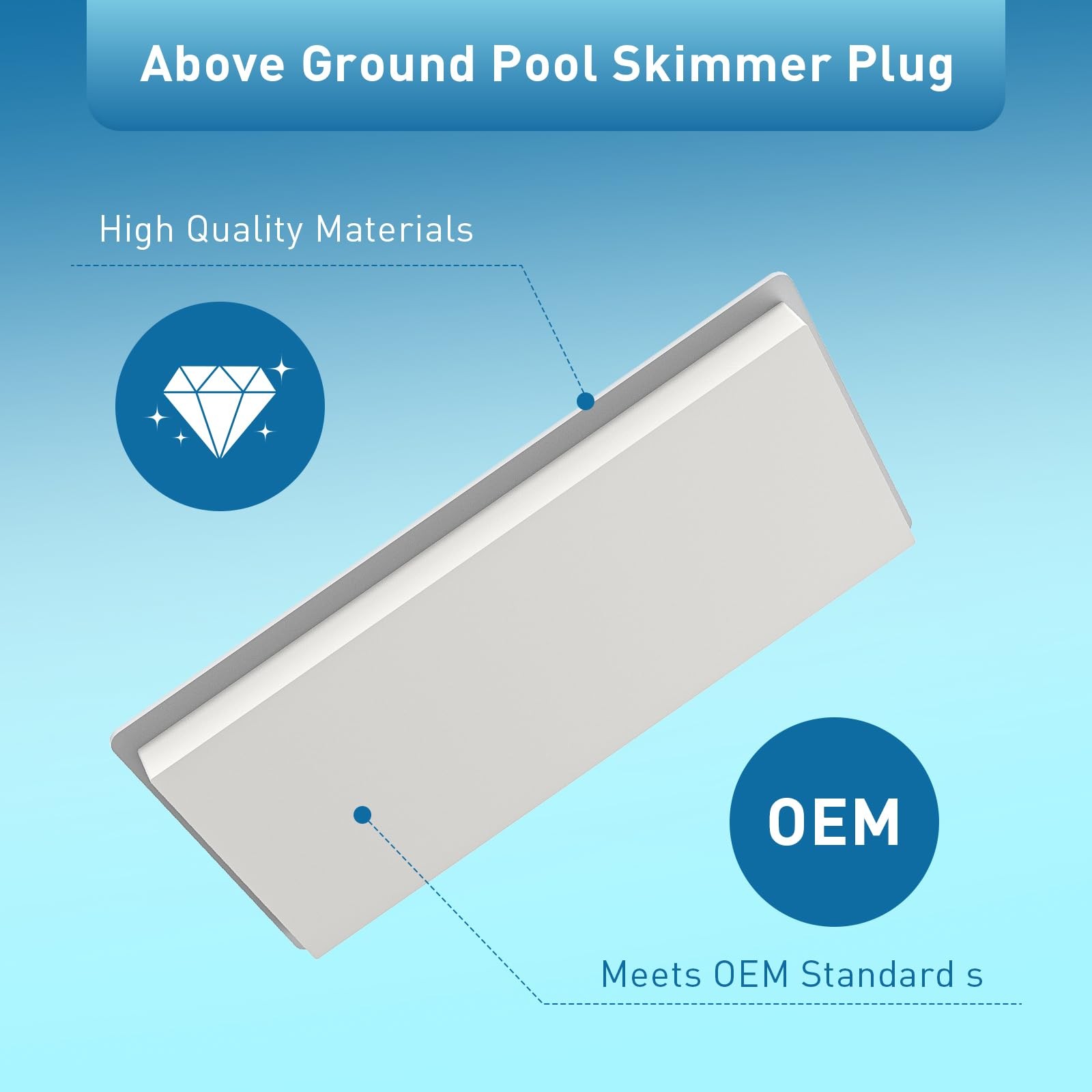 Above Ground Swimming Pool Wide Mouth Skimmer Plug Fits for Hayward SP1091WM,…