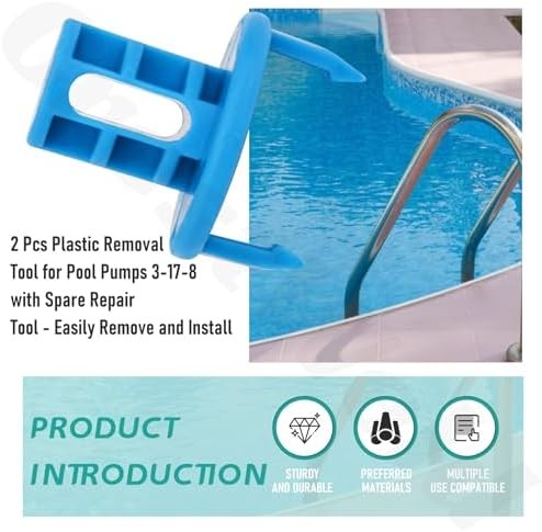 2 Pack Pool Pop-Up Removal Tool with Screws Replace 3-17-8, Plastic Removal Tool