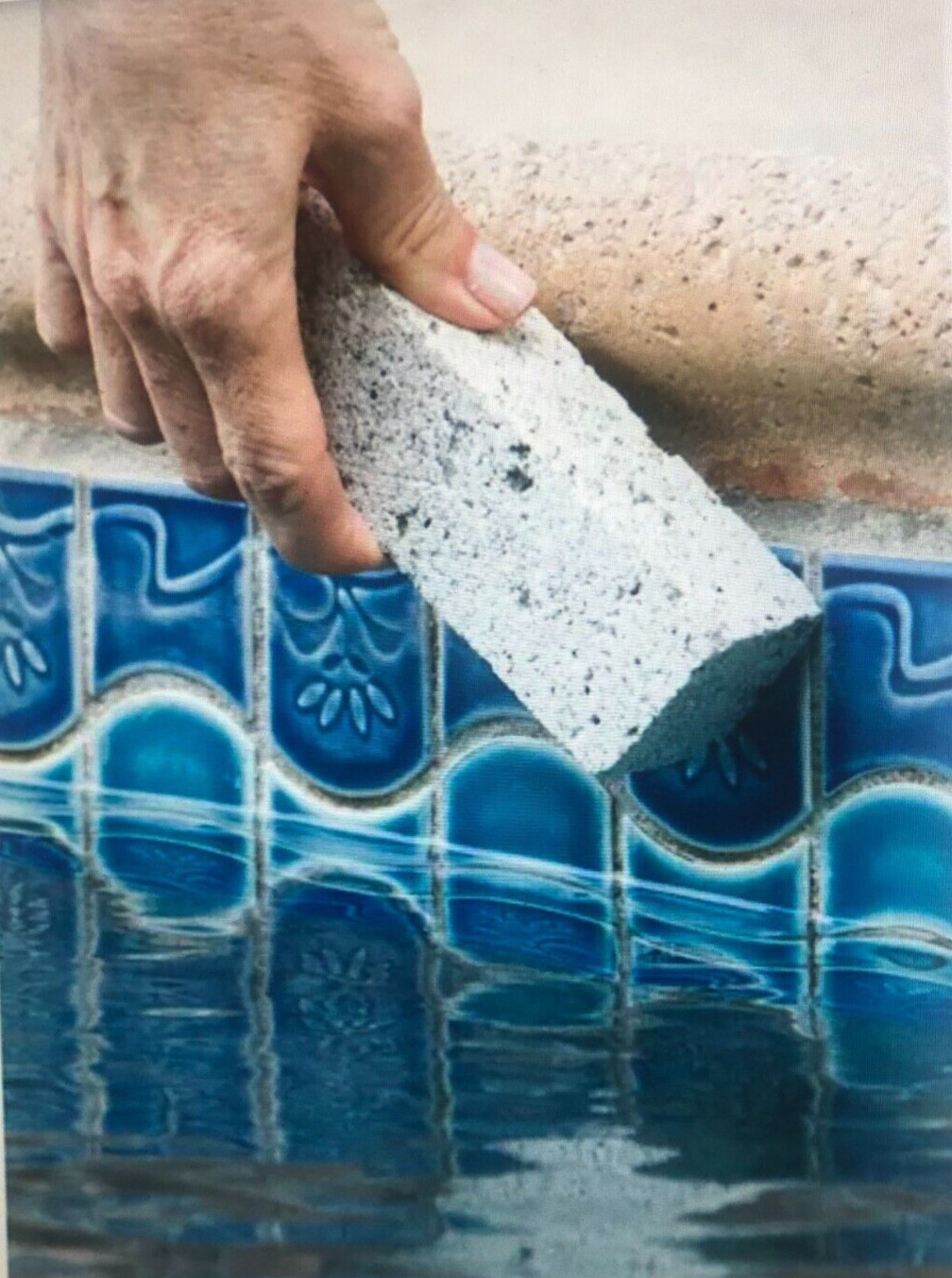 HDX POOL PUMICE STONE Home Depot Hard Water Rust Mineral REMOVER Cleaning Grout