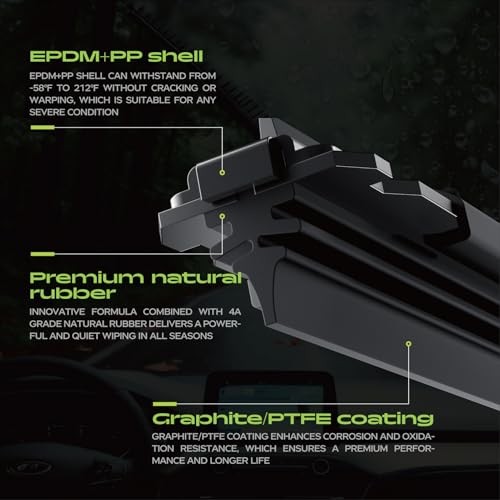 3pcs Front+Rear Direct Fit Windshield Wiper Blades Compatible With 10-17 Chevy