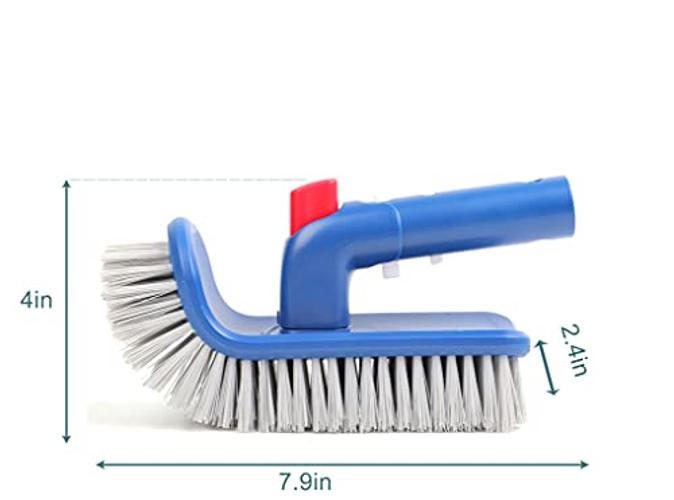Pool Brush Head for Cleaning Walls,Steps & Corners,Rotatable Hand Scrub
