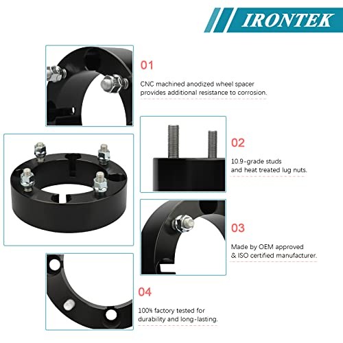 4x156mm ATV Wheel Spacers 2&Prime;(50mm) Thickness with 12×1.5 Studs 2&Prime;/2PCS/4x156mm