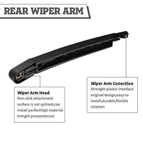 Rear Wiper Arm & Blade Kit,Exact-Fit Replacement for Kia Sedona 2006-2014,OEM