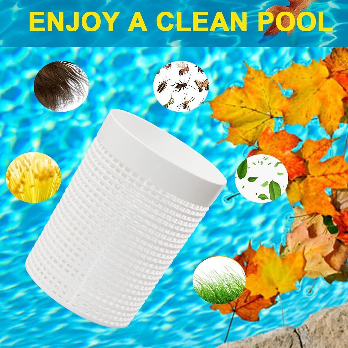 Leaf Canister Catcher In-Line Leaf Canister for Pool & Spa, with Mesh Basket & 5