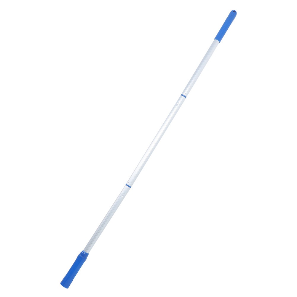 Blue Adjustable Aluminum Pool Pole Detachable Telescopic 3-Section Cleaning Tool