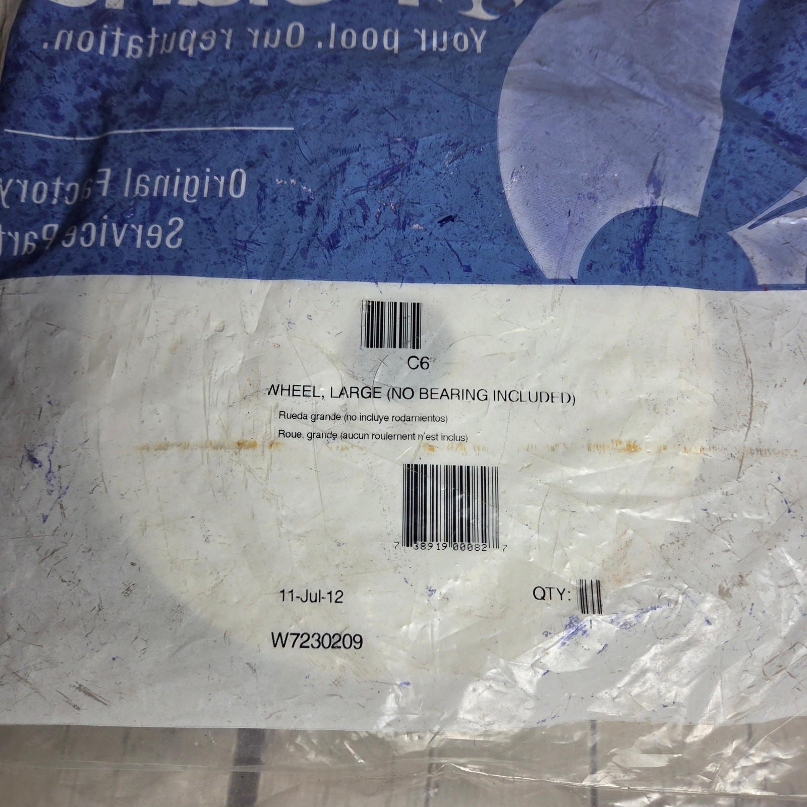 Polaris C6 Large Replacement Wheel for Polaris 180/280 Pool Cleaner No Bearing