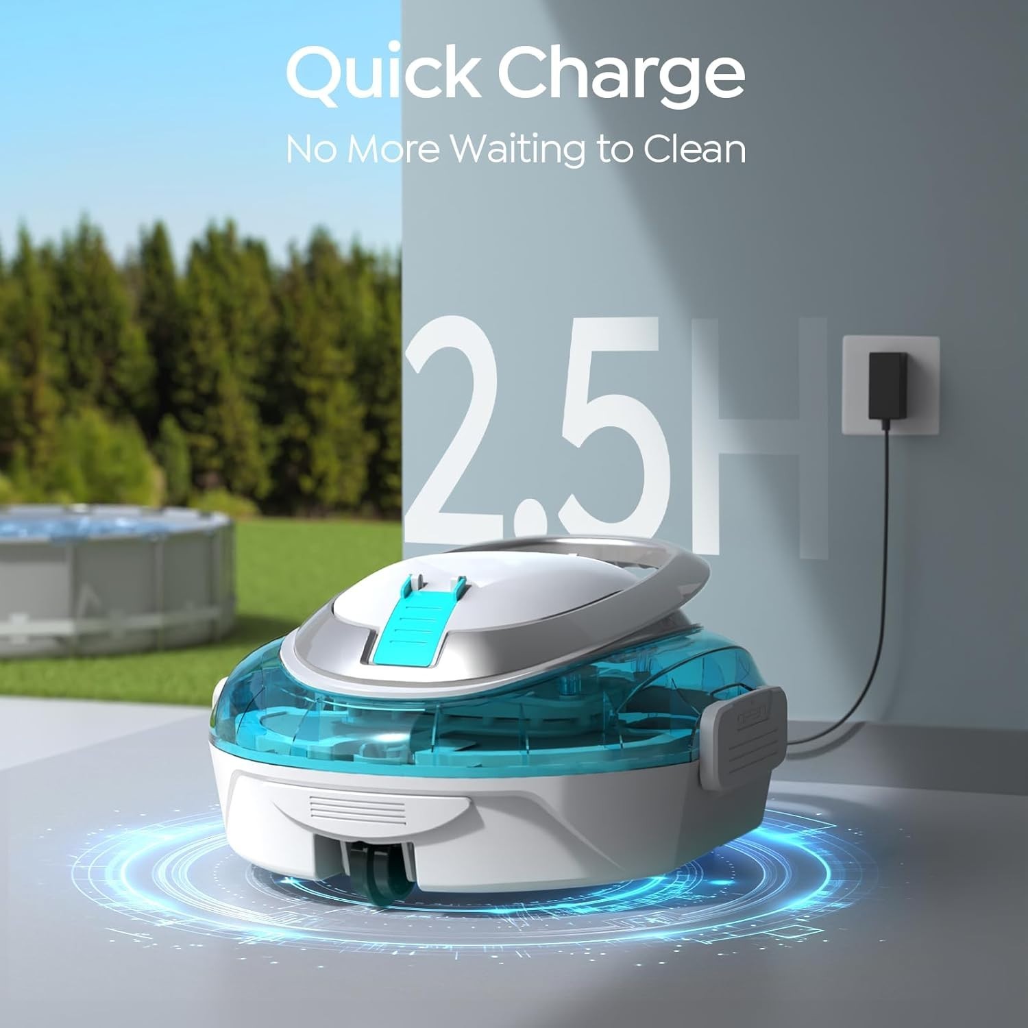 BRINBO S2 Cordless Robotic Pool Cleaner Above Ground Pool Vacuum