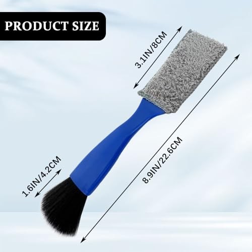 Universal 2 in 1 Duster for Car Clean, Car Vent Cleaner, Double Head Blue