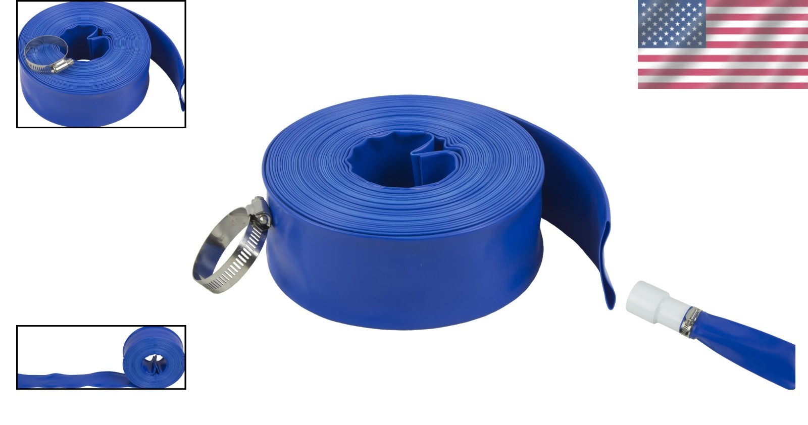 Weather-Resistant 2-Inch x 50-Feet Pool Backwash Hose for Reliable Disposal