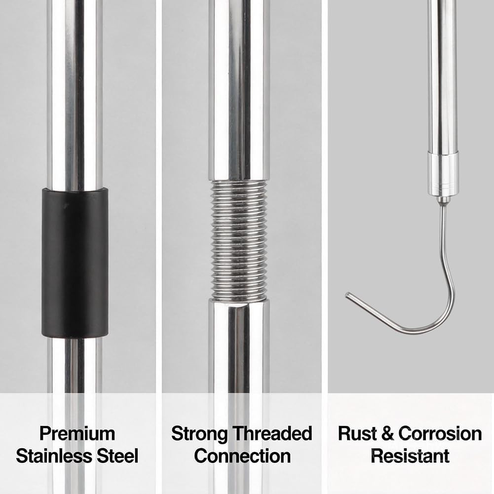 Hook for Robotics Pool Cleaner, with 68 Inches Adjustable Stainless Pole, Pool V