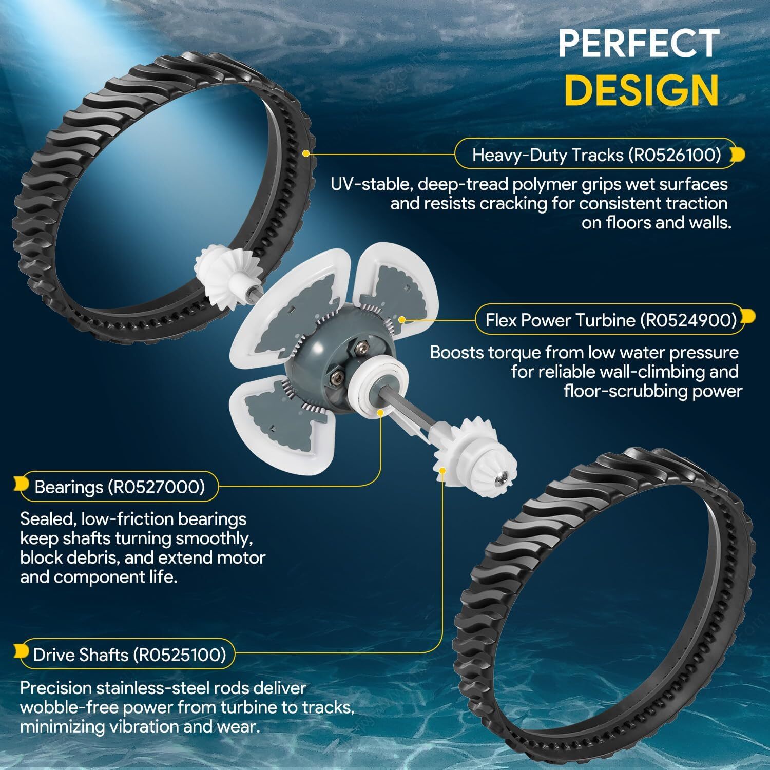 Tune Up Rebuild Kit R0796200 for Zodiac Baracuda MX6, MX8, MX6 Elite & MX8 Elite